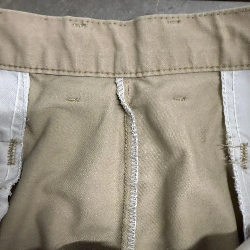 Dickies Mens Khaki Tan Flat Front Work Shorts Multi Pocket Size 34 Utility